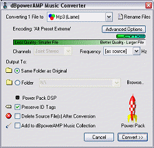 dbpoweramp music converter choose higher quality
